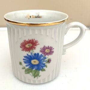 Original Bohemia Flower Of The Month Coffee Mug Tea Cup September Astor Vintage